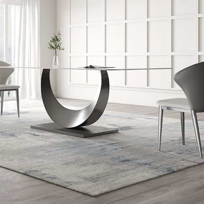 Style contemporain 1/3/4/5/6/7/8 Pièces Pièces Ensemble de restauration Rectangle meubles en blanc