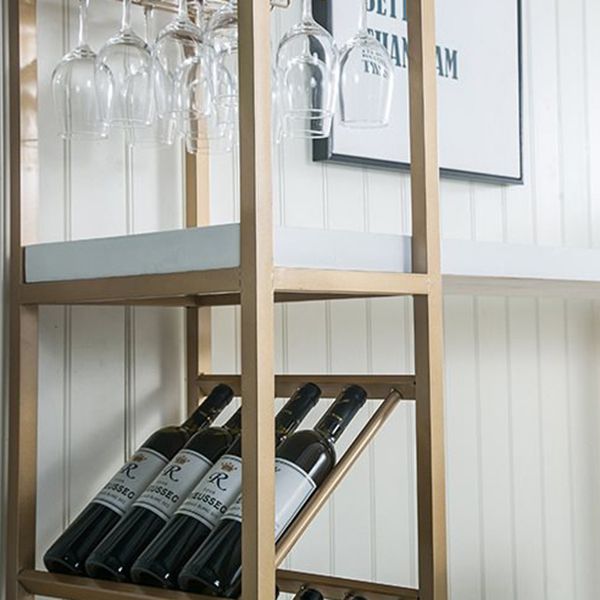 Glam Style Bar Table Wood Top Pub Table with Wine Cabinet for Dining Room Clearhalo 'Bar Furniture' 'Bar Tables' 'bar_tables' 'furn' 'furn_bar_tables' 'Furniture' 'furniture_bar_tables' 'Kitchen & Dining Furniture' 1200x1200_e20b114c-6640-427f-8172-5fe6d768a4a2