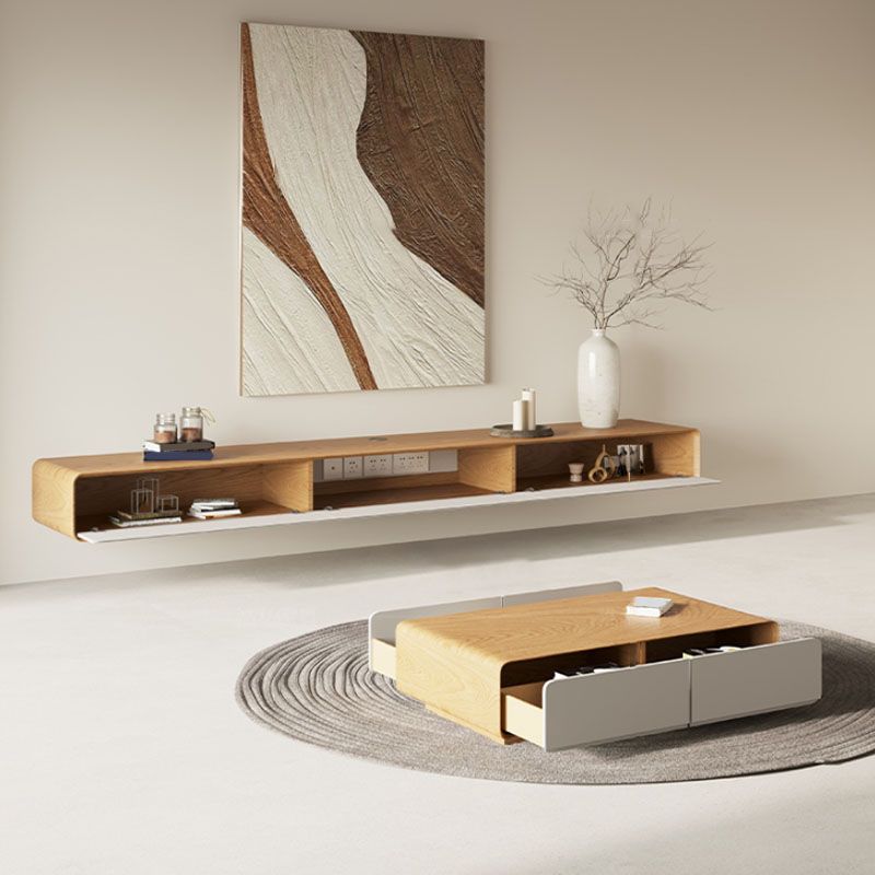 Modern Media Console TV Stand Wood Wall-mounted TV Console with Doors Clearhalo 'furn' 'furn_tv_stands_entertainment_centers' 'Furniture' 'Living Room Furniture' 'TV Stands & Entertainment Centers' 'TV Stands & Media Storage Furniture' 'tv_stands_entertainment_centers' 1200x1200_e20b3f55-1508-45c0-a7e5-af63bf0d51cb