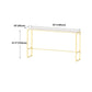 Glam Counter Table Marble Rectangle Top Trestle Table - 41.3" H Clearhalo 'Bar Furniture' 'Bar Tables' 'bar_tables' 'furn' 'furn_bar_tables' 'Furniture' 'furniture_bar_tables' 'Kitchen & Dining Furniture' 1200x1200_e20b412a-995e-4e11-9be3-c446d2be526d