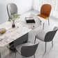Modern Indoor Side Chair with Grey Metal Legs Faux Leather Dining Chair for Home