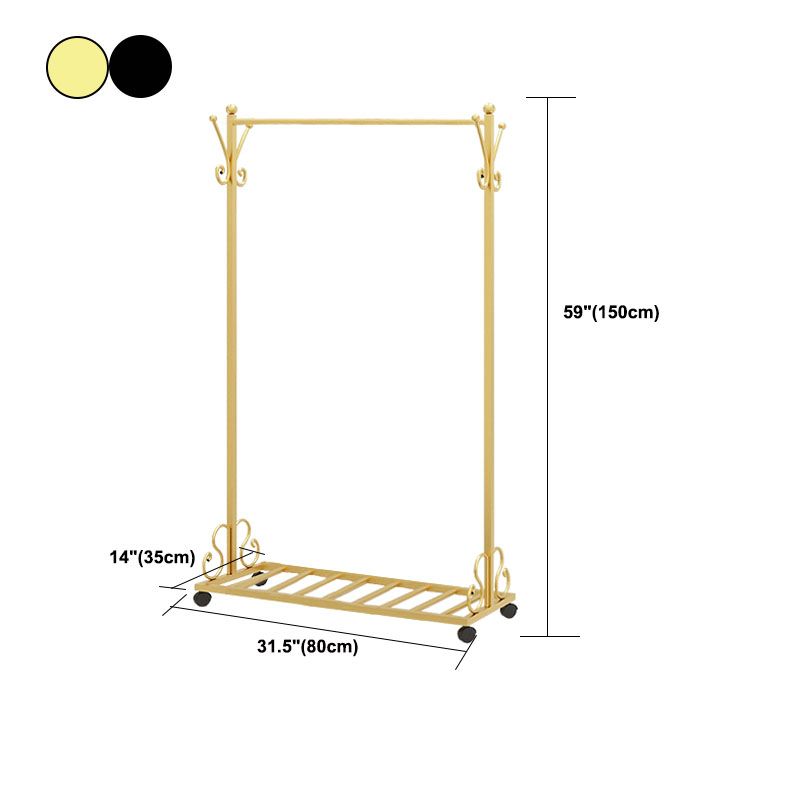 Glam Coat Hanger Metal No Distressed Entryway Kit With Storage Shelving Clearhalo 'Entry & Mudroom Furniture' 'furn' 'furn_hall_tree_coat_racks' 'Furniture' 'Hall Trees & Coat Racks' 'hall_tree_coat_racks' 1200x1200_e20d08a9-3dd5-4196-9b74-b5a61fa7abf7