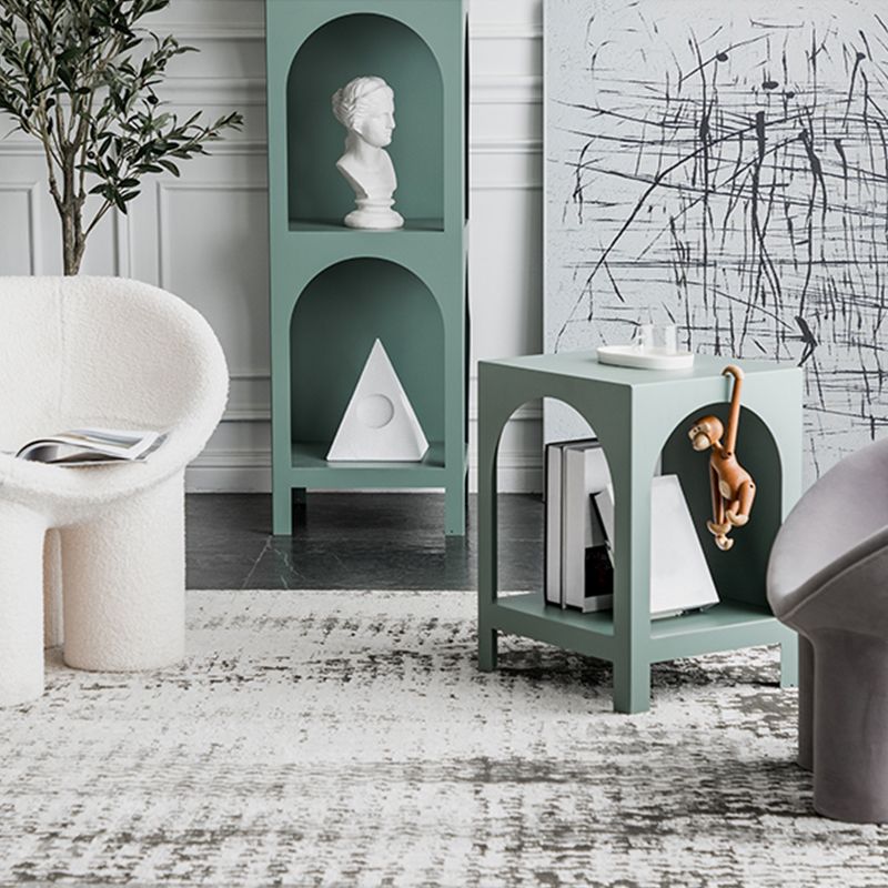 Scandinavian Shelf Bookcase Metal Standard Book Shelf with Rectangular Shelves