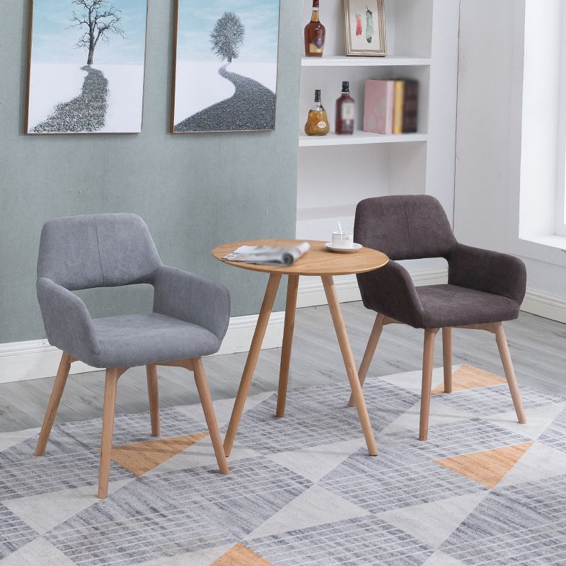 Wood Scandinavian Dining Kitchen Room Chair Open Back Arm Chair Clearhalo ' kitchen&dining_furn' 'Dining Chairs' 'Dining Tables & Seating' 'dining_chair' 'furn' 'furn_dining_chair' 'Furniture' 'furniture_dining_chair' 'Kitchen & Dining Furniture' 'kitchen' 1200x1200_e20f63f2-d4fd-41a8-b871-1e38d8524217