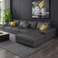 Contemporary 4 Pillows Back Sectional with Pillow Top Arms for 4 People