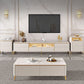 Glam Media Console Glass Open Shelving TV Stand for Living Room Clearhalo 'furn' 'furn_tv_stands_entertainment_centers' 'Furniture' 'Living Room Furniture' 'TV Stands & Entertainment Centers' 'TV Stands & Media Storage Furniture' 'tv_stands_entertainment_centers' 1200x1200_e2102299-17a6-4792-b59d-57b03a8eb3c0