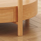 Tropischer Couchtisch, Couchtisch aus massivem Holz mit Stauraum