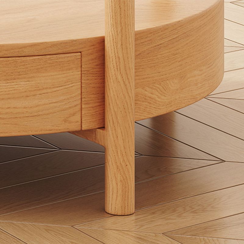Tropischer Couchtisch, Couchtisch aus massivem Holz mit Stauraum