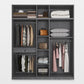 Modern Style Wooden Wardrobe Soft Close Door Wardrobe Closet with Drawer
