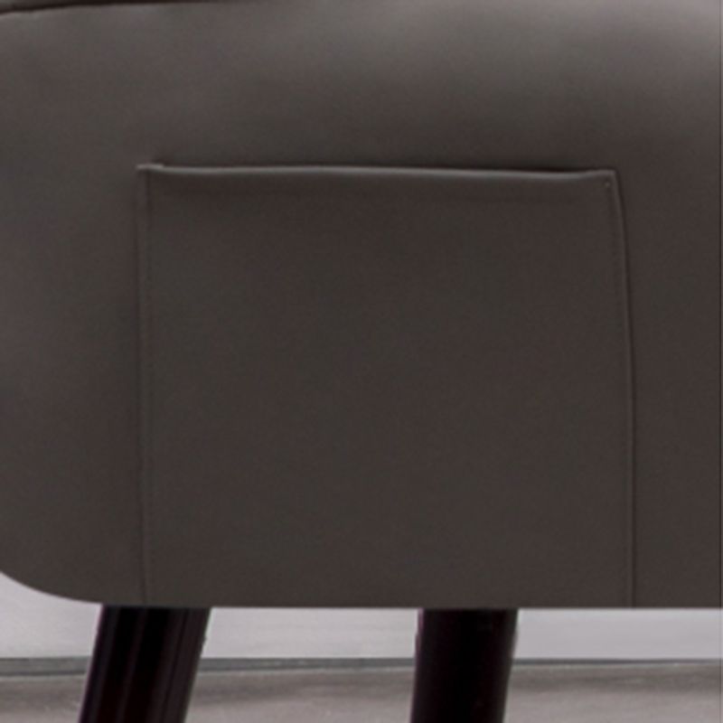 PU Leather Arm Chair 30.70" L x 20.86" W x 39.37" H Biscuit Back Accent Armchair Clearhalo 'Accent Chairs' 'accent_chairs' 'Chairs & Seating' 'furn' 'furn_accent_chairs' 'Furniture' 'Living Room Furniture' 1200x1200_e215c070-eb6a-4b7b-aab1-e0b3970073df