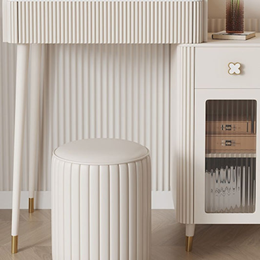 Tavolo da vanità in ardesia sgabello set da vanità bianco con specchio delle luci