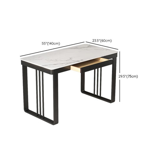 23 "brede industriële schrijfbureau witte rechthoekige kantoorbureau