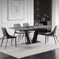 Contemporary Pedestal Dinner Table Stone Dining Table Rectangle for Home Clearhalo ' dining_table' 'Dining Tables & Seating' 'Dining Tables' 'furn' 'furn_dining_table' 'Furniture' 'furniture_dining_table' 'Kitchen & Dining Furniture' 'kitchen&dining_furn' 'kitchen' 'kitchen_dining_table' 1200x1200_e217cc8c-7606-4ae6-9079-3faac70bb0da