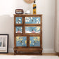 Traditional Style Storage Chest Dresser Solid Wood Combo Dresser with Drawers and Door