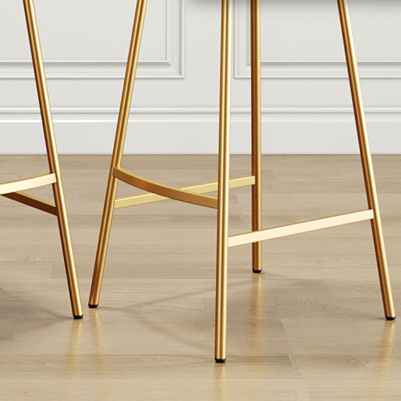 Glam Bucket Leather Counter-height Stool Footrest Indoor Bar and Counter Stool Clearhalo 'Bar Furniture' 'Bar Stools' 'bar_stools' 'furn' 'furn_bar_stools' 'Furniture' 'Kitchen & Dining Furniture' 1200x1200_e218ab57-17c3-43b9-a532-af6aaae61e24