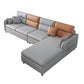 102.36" W 4-Seater Square Arm Sofa & Chaise Faux Leather Sofa with Storage