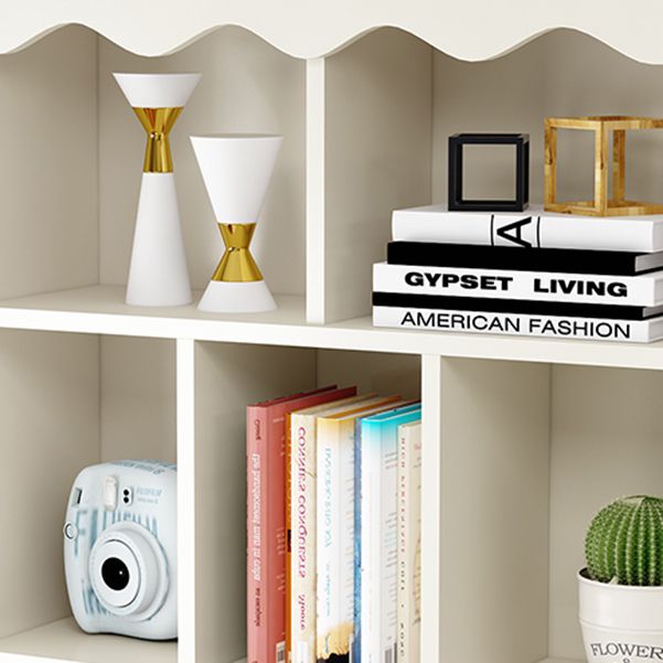 Modern Standard Bookcase Wooden Bookshelf with Rectangle Shelves