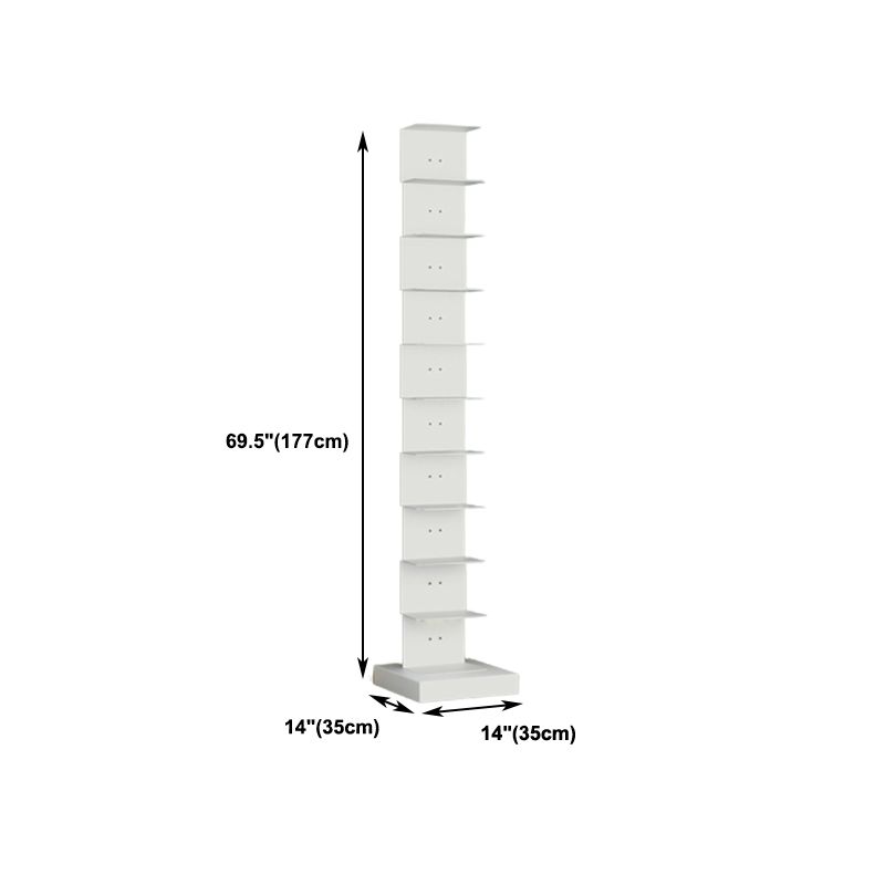 Modern Steel Bookcase, White, Geometric Bookshelf for Any Room Clearhalo 'Bookcases' 'furn' 'furn_bookcases' 'Furniture' 'Office Furniture' 1200x1200_e21956ee-6ba6-487d-85a6-6b0ed8d46365