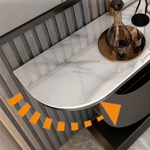 Console glam larga 11,81 pollici Tavolo da 1 tavolo di accento in pietra per sala