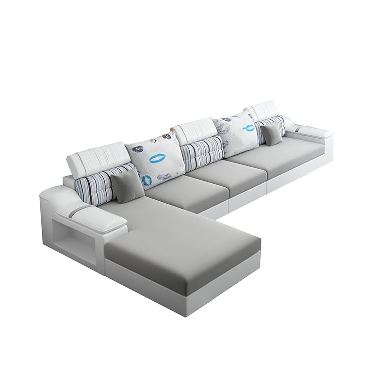 Section de teinture moderne de gris léger sectionnel sectionnel