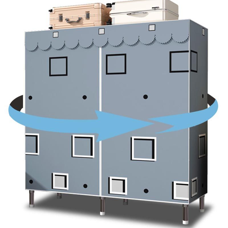 Armadio moderno del guardaroba con armadio per il guardaroba in metallo con scaffali