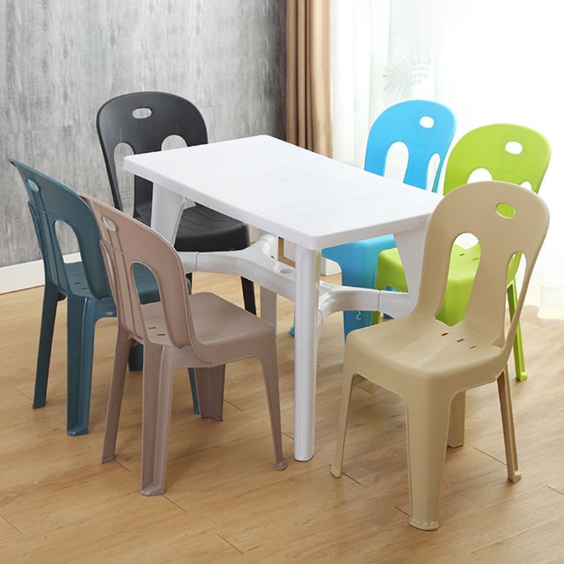 Modern Dining Slat Back Chair Plastic Dining Armless Side Chairs Clearhalo ' kitchen&dining_furn' 'Dining Chairs' 'Dining Tables & Seating' 'dining_chair' 'furn' 'furn_dining_chair' 'Furniture' 'furniture_dining_chair' 'Kitchen & Dining Furniture' 'kitchen' 1200x1200_e21c38b7-9587-416c-bfd0-e087e054496e