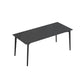 Metal Modern Dinette Table with 4 Legs Black Stone Top Dining Table