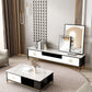 Contemporary Stone TV Console White Open Storage Media Console Clearhalo 'furn' 'furn_tv_stands_entertainment_centers' 'Furniture' 'Living Room Furniture' 'TV Stands & Entertainment Centers' 'TV Stands & Media Storage Furniture' 'tv_stands_entertainment_centers' 1200x1200_e21c5bb6-ef36-405c-ae96-69adf3b5608f