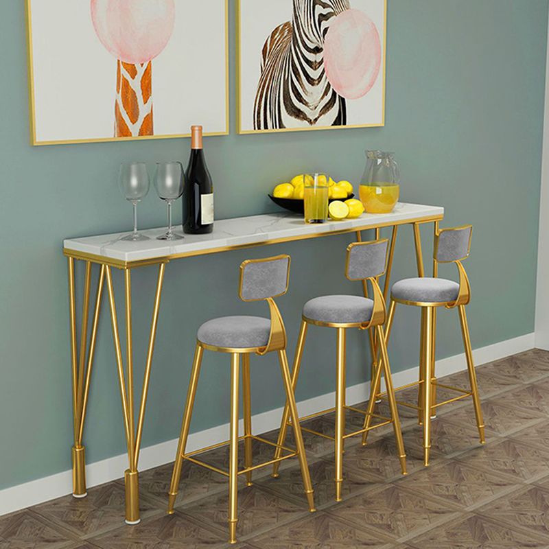 Stone Bar Dining Table Traditional Luxury Rectangle Bar Table with 4 Legs Clearhalo 'Bar Furniture' 'Bar Tables' 'bar_tables' 'furn' 'furn_bar_tables' 'Furniture' 'furniture_bar_tables' 'Kitchen & Dining Furniture' 1200x1200_e21c92a4-9db0-47c4-9275-12a9f317ac3e