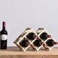 Tabletop Modern Wine Rack Solid Wood Wine Bottle Rack for Living Room