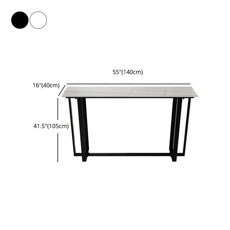 Modern Rectangle Hall/Pub Table Stone Bistro Bar Height Cocktail Table Clearhalo 'Bar Furniture' 'Bar Tables' 'bar_tables' 'furn' 'furn_bar_tables' 'Furniture' 'furniture_bar_tables' 'Kitchen & Dining Furniture' 1200x1200_e21f84fe-3d42-4bf1-b1eb-dbbad45b7143