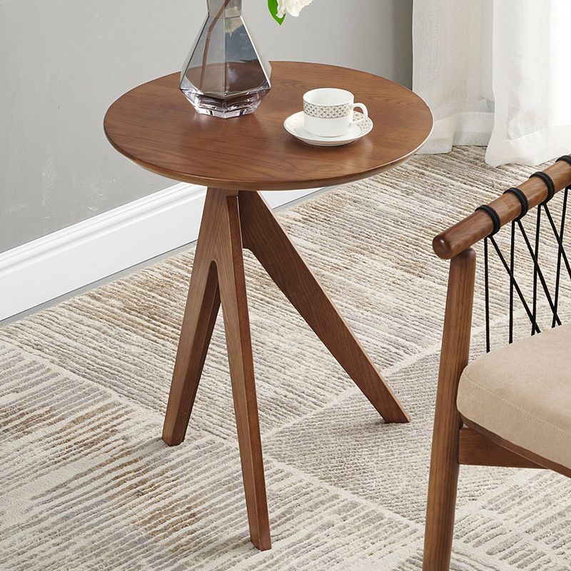 Scandinavian 19.6-inch Round Wood Top Side Table 3 Legs/4 Legs End Table Clearhalo 'Coffee & Accent Tables' 'End & Side Tables' 'end_side_tables' 'furn' 'furn_end_side_tables' 'Furniture' 'Living Room Furniture' 1200x1200_e22079b8-0921-4f8c-8d53-751b503bc702
