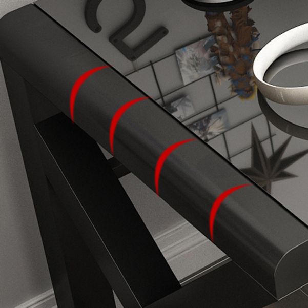 Scrivania da gioco top con vetro contemporaneo da 29,53 pollici