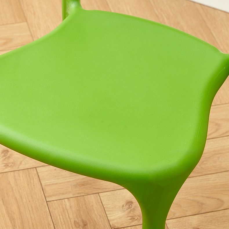 Modern Indoor-Outdoor Plastic Side Chair Armless Open Back Dining Chair Clearhalo ' kitchen&dining_furn' 'Dining Chairs' 'Dining Tables & Seating' 'dining_chair' 'furn' 'furn_dining_chair' 'Furniture' 'furniture_dining_chair' 'Kitchen & Dining Furniture' 'kitchen' 1200x1200_e2227cce-0206-4fc9-9a1e-0c05387714c3