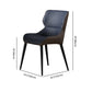Scandinavian Style Faux Leather Dining Chair Solid Back Chair with 4 Black Finish Legs Clearhalo ' kitchen&dining_furn' 'Dining Chairs' 'Dining Tables & Seating' 'dining_chair' 'furn' 'furn_dining_chair' 'Furniture' 'furniture_dining_chair' 'Kitchen & Dining Furniture' 'kitchen' 1200x1200_e222a0d3-21eb-4f9c-8f3b-73fc44dc530b