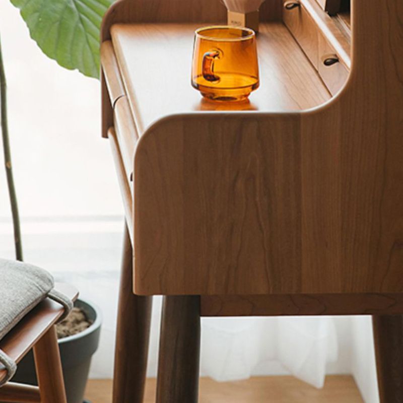 Tavolo da trucco in legno in legno in legno scandinavo Specchio.