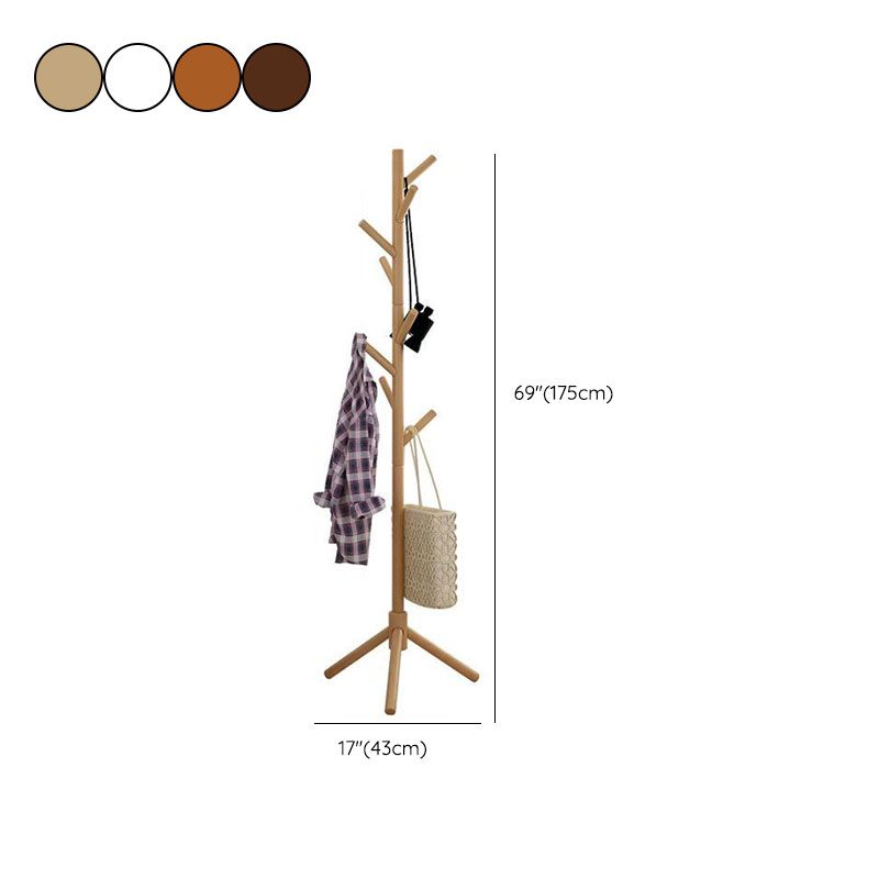 Stand Hall Free Standing Wooden Midcent secolo moderno