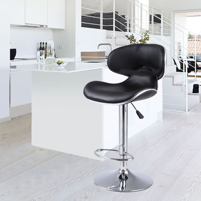 Modern Style Metal Bar Stool with Swivel and Adjustable Height Dining Room Bar Stool Clearhalo 'Bar Furniture' 'Bar Stools' 'bar_stools' 'furn' 'furn_bar_stools' 'furniture_bar_stools' 'Kitchen & Dining Furniture' 'kitchen&dining_furn' 'kitchen' 'kitchen_furn' Furniture' 1200x1200_e226e70c-facd-46fe-b436-54658a2270e7