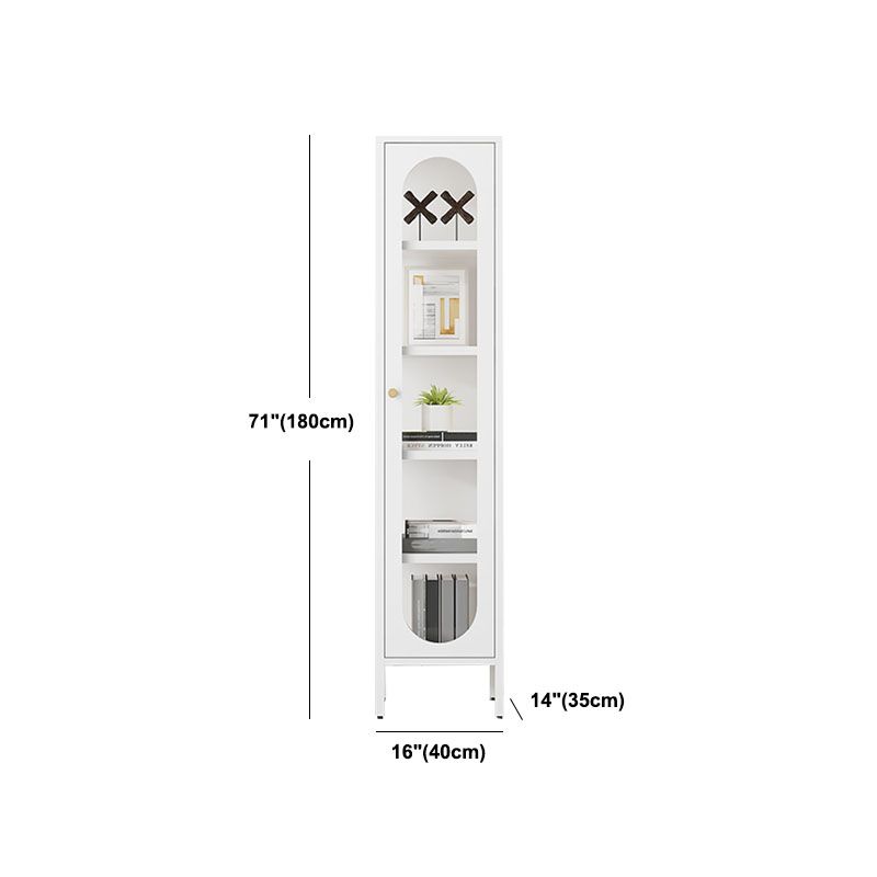 Modern Metal Bookcase Standard Closed Back Bookshelf for Home Office