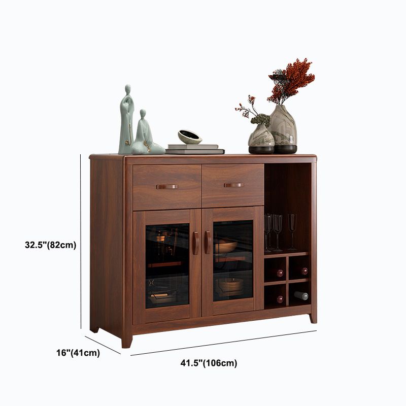 Contemporary Side Board Brown Engineered Wood Sideboard for Dining Room Clearhalo 'buffet_sideboard' 'Buffets & Sideboards' 'furn' 'furn_buffet_sideboard' 'Furniture' 'Kitchen & Dining Furniture' 1200x1200_e22770a8-0ca2-4bba-a60d-bb12d7a2d03b