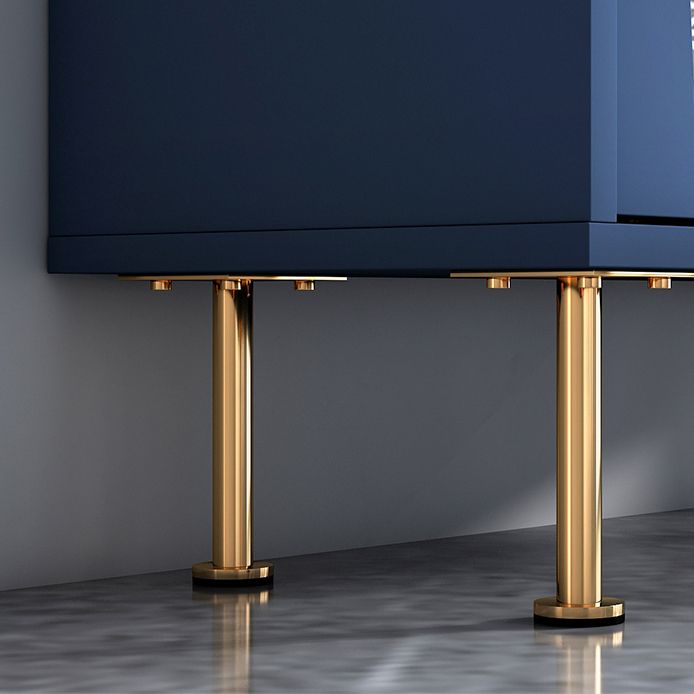 Glam Glam Glass Buffet Stand MDF Buffet Server Cabinet con archiviazione in blu