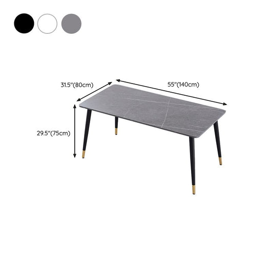 Acabado antiguo Desk Glam Office Desk Rectangular Desk con patas de metal