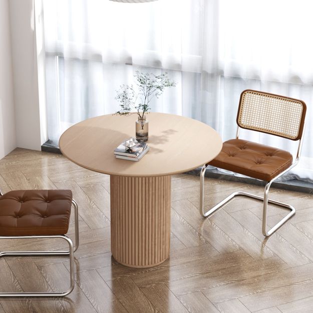 Pine Wood Table for Restaurant Modern Round Dining Table with Pedestal Base Clearhalo ' dining_table' 'Dining Tables & Seating' 'Dining Tables' 'furn' 'furn_dining_table' 'Furniture' 'furniture_dining_table' 'Kitchen & Dining Furniture' 'kitchen&dining_furn' 'kitchen' 'kitchen_dining_table' 1200x1200_e2290764-79db-4250-b952-f7f9bb874224