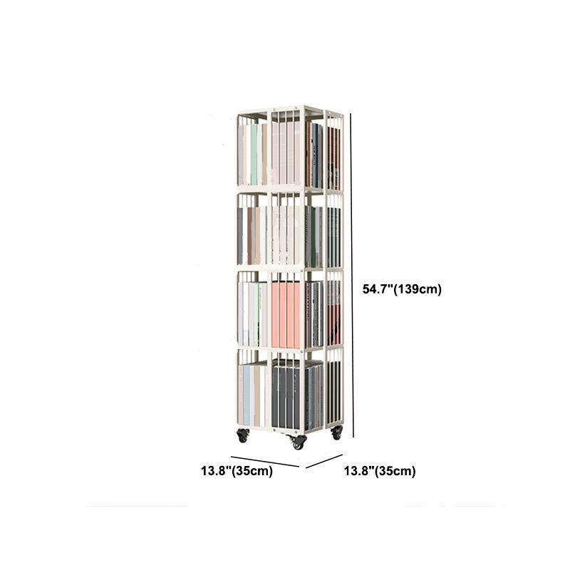 Bookcase di libreria in metallo moderno standard chiuso in brunish