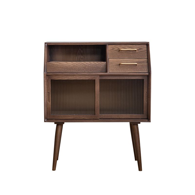 Pine Solid Wood Dining Server with Drawers 31.5"L Contemporary Buffet Server Clearhalo 'buffet_sideboard' 'Buffets & Sideboards' 'furn' 'furn_buffet_sideboard' 'Furniture' 'Kitchen & Dining Furniture' 1200x1200_e229b03d-a568-434d-b801-12616e284ecc