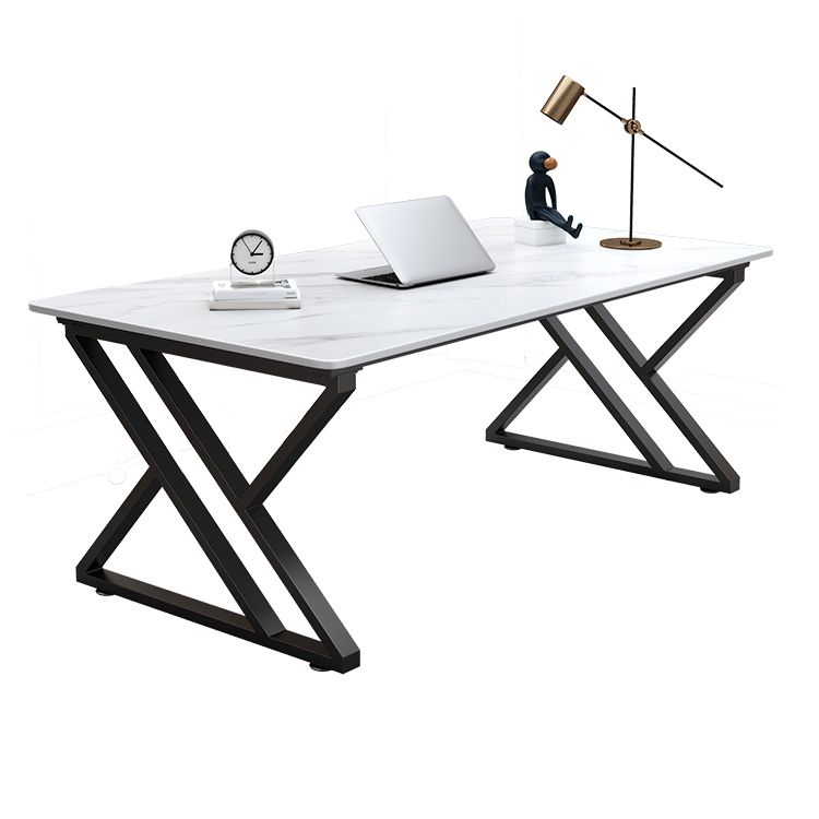 Contemporary 29.53" Tall Writing Desk Stone Rectangular Office Desk Clearhalo 'furn' 'furn_office_desk' 'Furniture' 'Office Desks' 'Office Furniture' 'office_desk' 1200x1200_e22a4cad-1a67-497e-a704-15e6d7ee7c3b