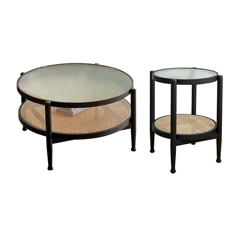 Contemporary 3/4 Legs Wooden with Storage Shelf Coffee Table Clearhalo 'Coffee & Accent Tables' 'Coffee Tables' 'coffee_tables' 'furn' 'furn_coffee_tables' 'Furniture' 'Living Room Furniture' 1200x1200_e22ae0a4-23dc-44a7-87dd-7d8fba6adf23