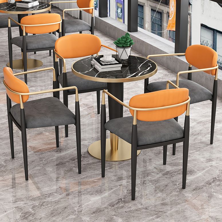 Glam Style 1/2/3/4/5 Pieces Dining Set Black-gold Table Dining Set for Living Room Clearhalo 'Dining Room Sets' 'Dining Tables & Seating' 'dining_room_set' 'Furniture' 'furniture_dining_room_set' 'Kitchen & Dining Furniture' 'kitchen&dining_furn' 'kitchen' 1200x1200_e22c12a0-40de-46c3-8d4d-a1704e0acb52