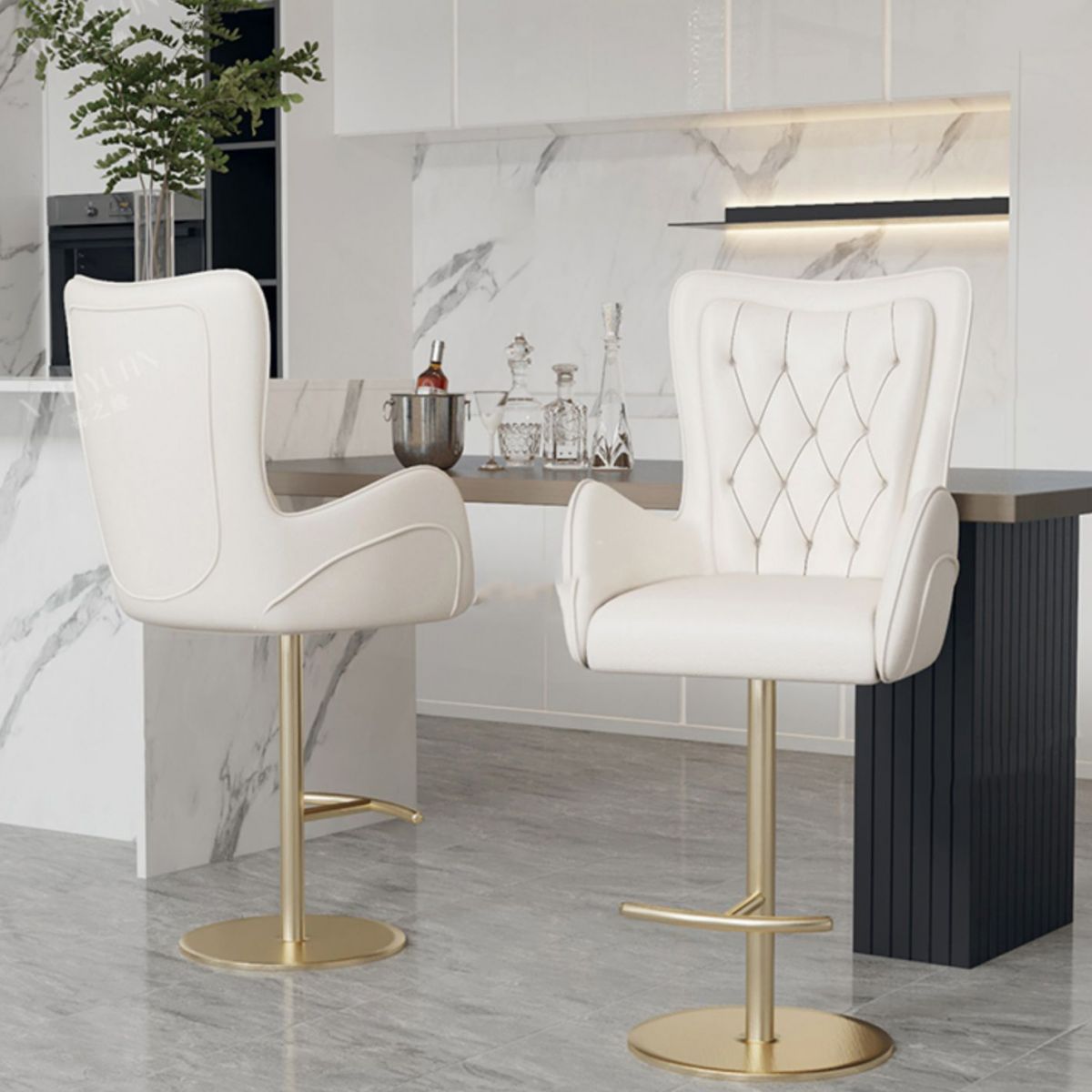 Sgabello da bar in metallo in metallo industriale.