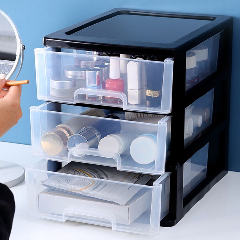 Archivo de plástico Cajones transparentes de cajones laterales contemporáneos laterales